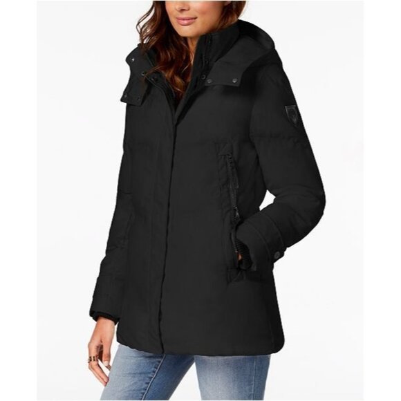 Vince Camuto Black Mid Down Quilter Winter Puffer Size S - Picture 2 of 14